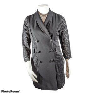 NWT Women Prelude Stylish Lace Trim Full Coat